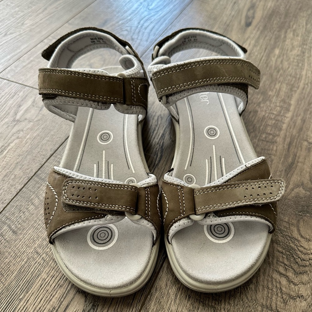 Hotter Mae Sandals in taupe brown Sz 8